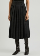 Remain BY Birger Christensen Pleated Wool-blend Midi Wrap Skirt Grey