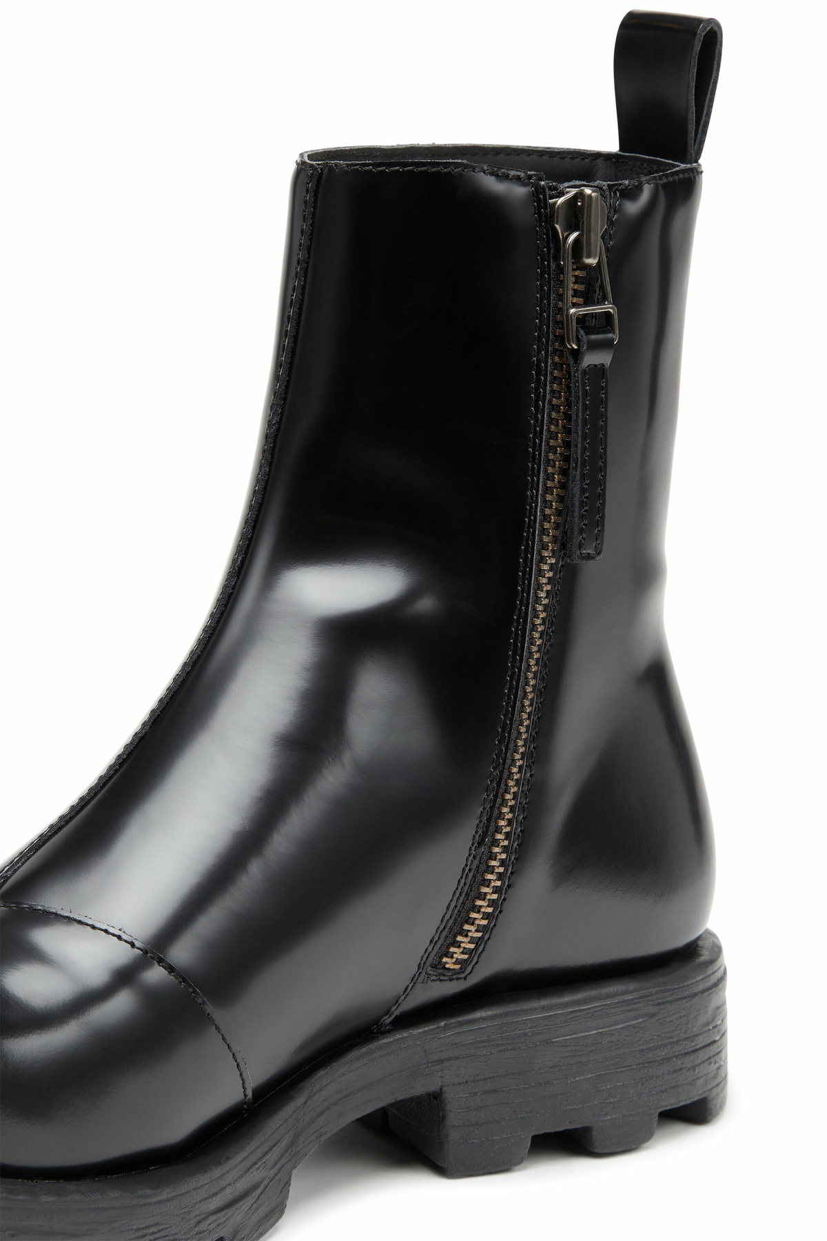 Diesel D-Hammer-Leather Chelsea boots with Oval D toe caps - Boots Mens in Black