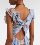 Etro Printed ruffled maxi dress