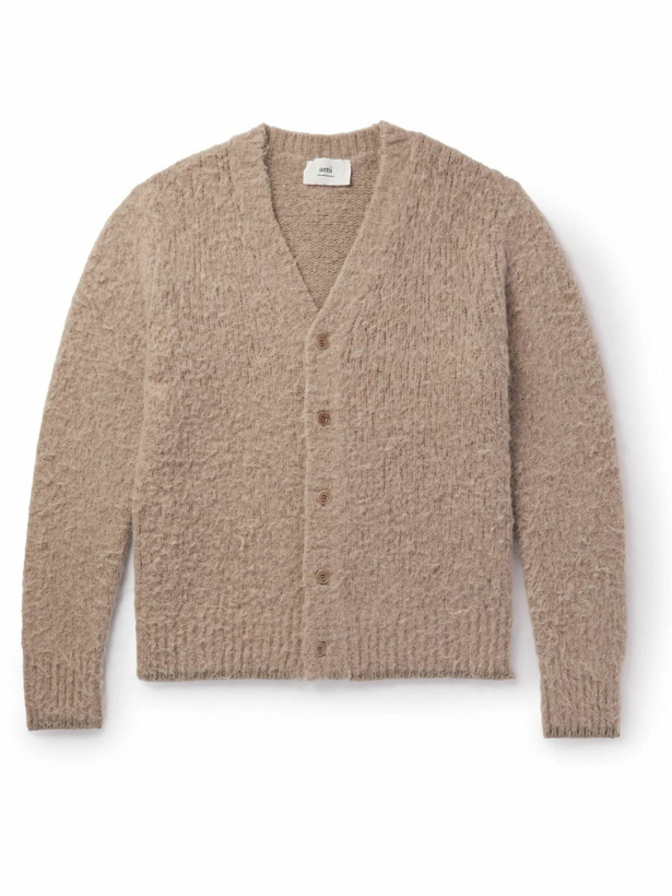 Photo: AMI PARIS - Brushed-Knit Cardigan - Brown