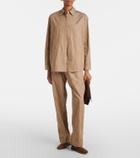 Leset Yoshi striped cotton-blend twill shirt