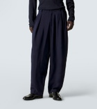 Giorgio Armani Pleated twill tapered pants