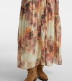 Marant Etoile Printed cotton midi dress
