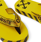 Off-White - Webbing and Rubber Flip Flops - Yellow