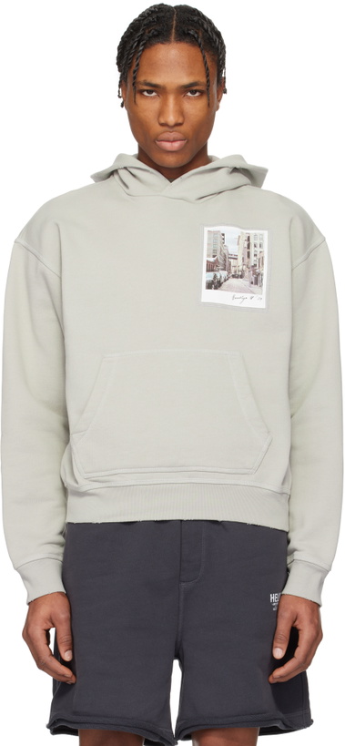 Photo: Helmut Lang Gray Brooklyn Postcard Hoodie