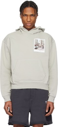 Helmut Lang Gray Brooklyn Postcard Hoodie