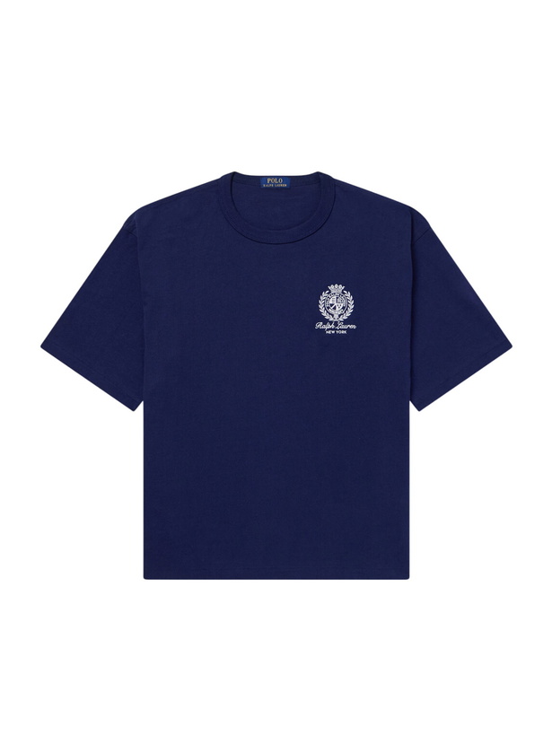 Photo: Polo Ralph Lauren - Logo-Embroidered Cotton-Jersey T-Shirt - Blue