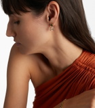 Shay Jewelry 18kt gold drop earrings with diamonds and emeralds