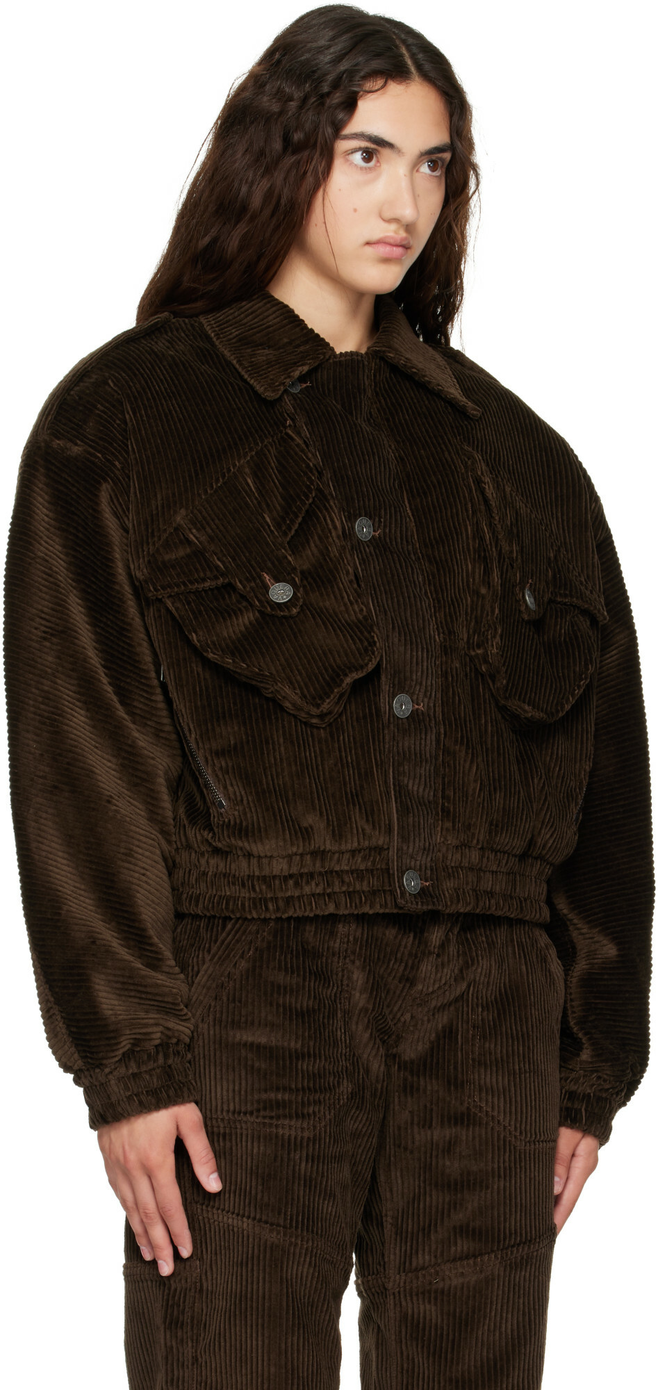 VAQUERA Brown Quilted Corduroy Jacket