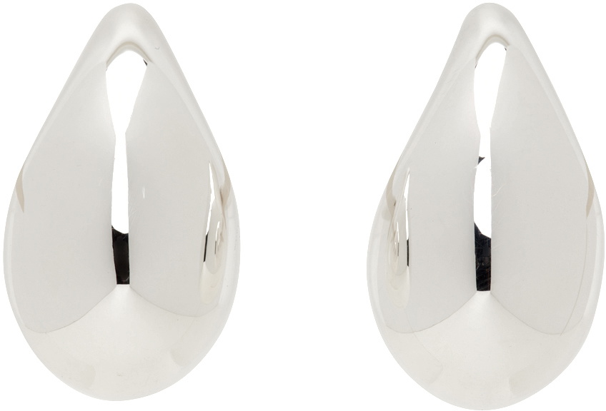 Bottega Veneta Silver Small Drop Earrings