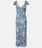 Rixo Cathy floral crêpe midi dress