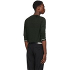 Prada Green Stripe Knit Crewneck Pullover