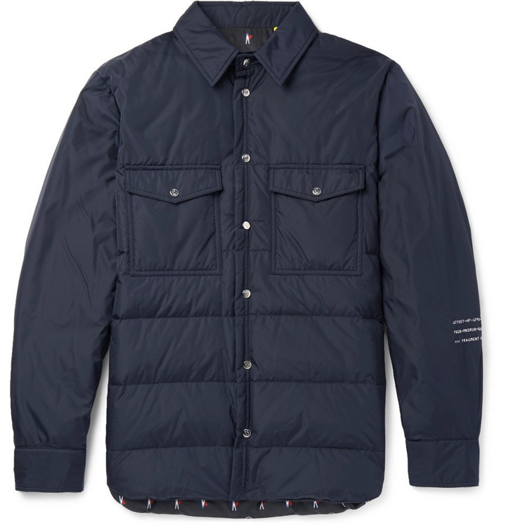 Photo: Moncler Genius - 7 Moncler Fragment Maze Quilted Shell Down Jacket - Men - Navy