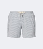 Orlebar Brown Boxer III striped seersucker swim trunks