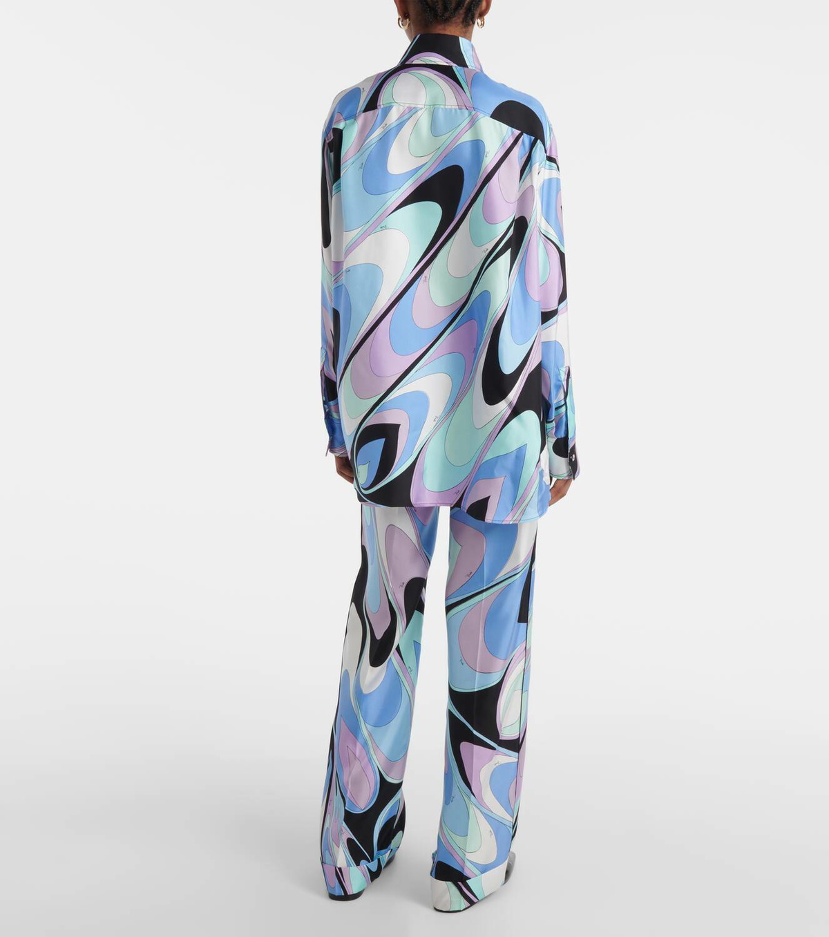 Pucci Printed silk twill pajama shirt