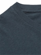 Frescobol Carioca - Slim-Fit Cotton and Linen-Blend Jersey T-Shirt - Blue