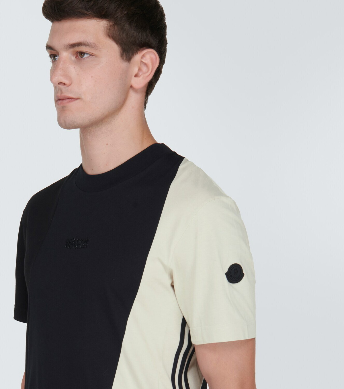 MONCLER GENIUS ADIDAS Tシャツ モンクレール アディダス Moncler x adidas Originals Panel T-Shirt in Black/Ecru Moncler