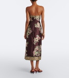 Alémais Josie floral strapless bustier dress