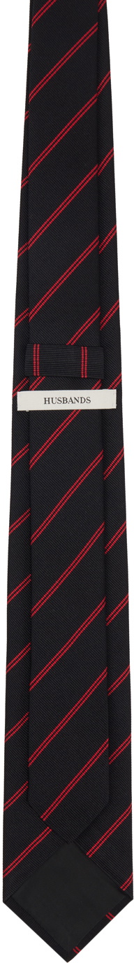 Husbands Black Jacquard Tie