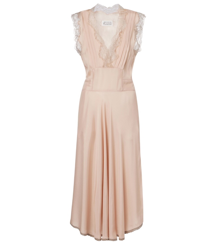 Photo: Maison Margiela Belted lace-trimmed midi dress