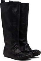 Acne Studios Black Slouch Saddle Tall Boots