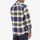 Portuguese Flannel Men's Equi Check Overshirt in Navy/White/Yellow