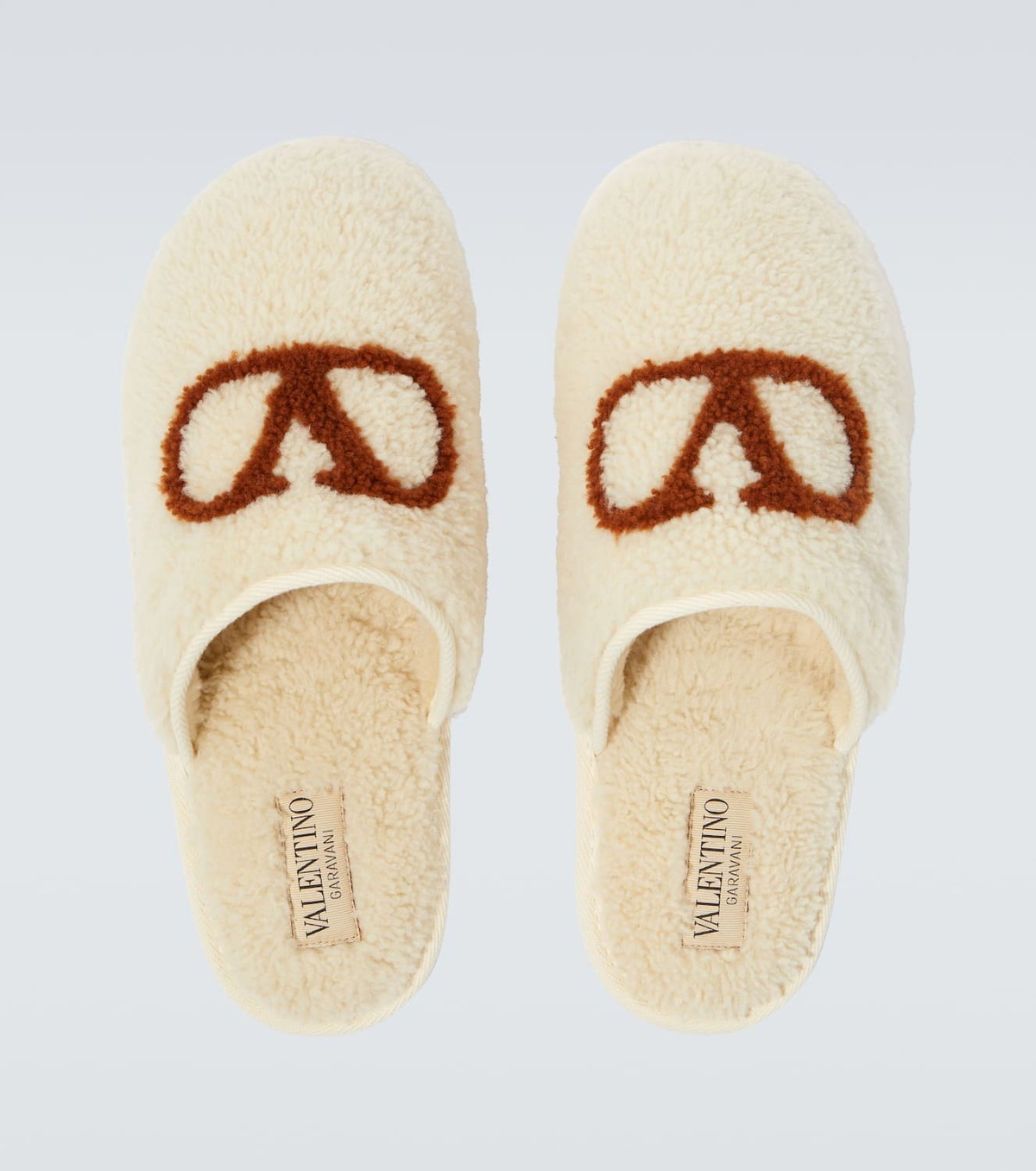 Valentino Garavani VLogo shearling slippers