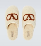 Valentino Garavani VLogo shearling slippers