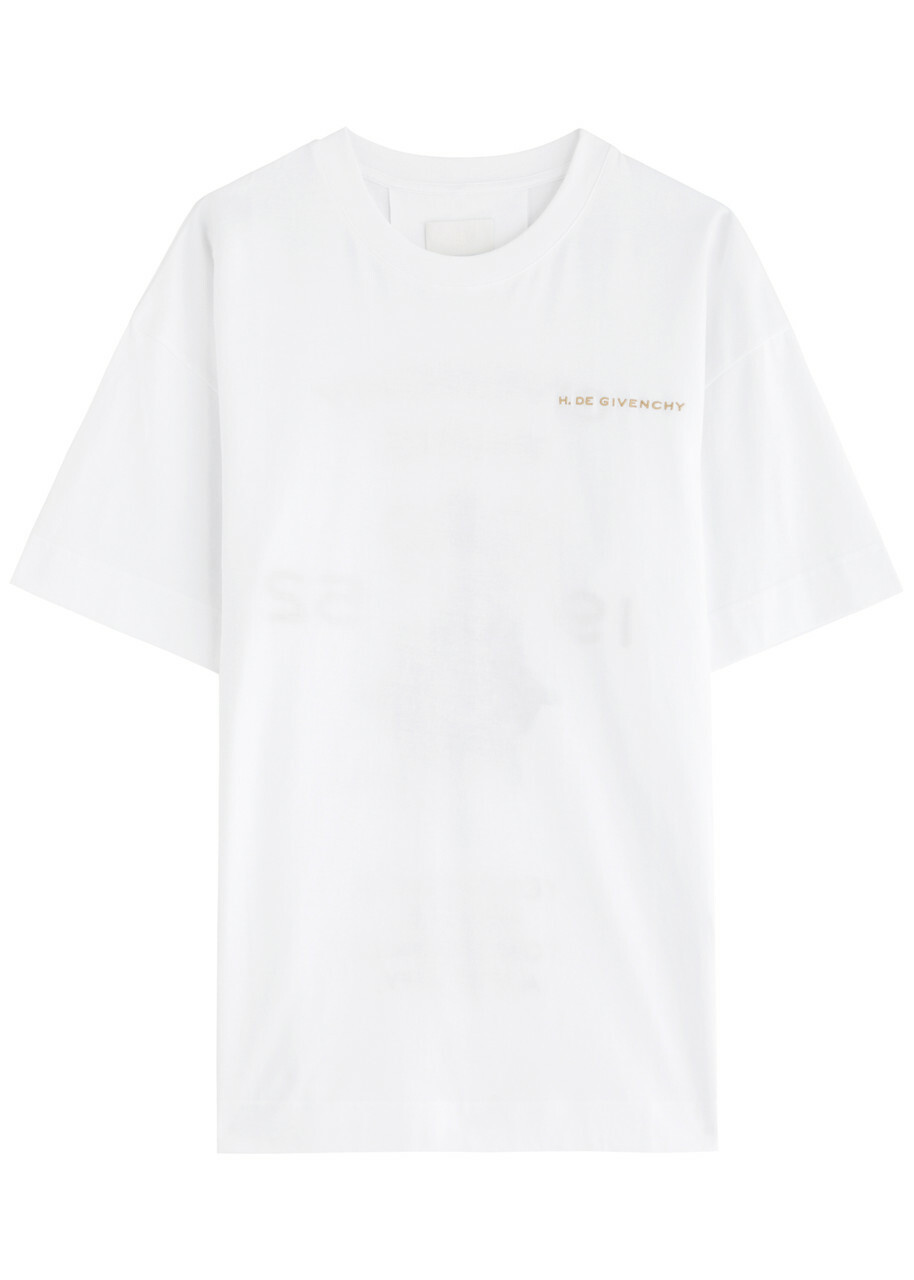 Givenchy Logo Embroidered Cotton T-shirt White Givenchy