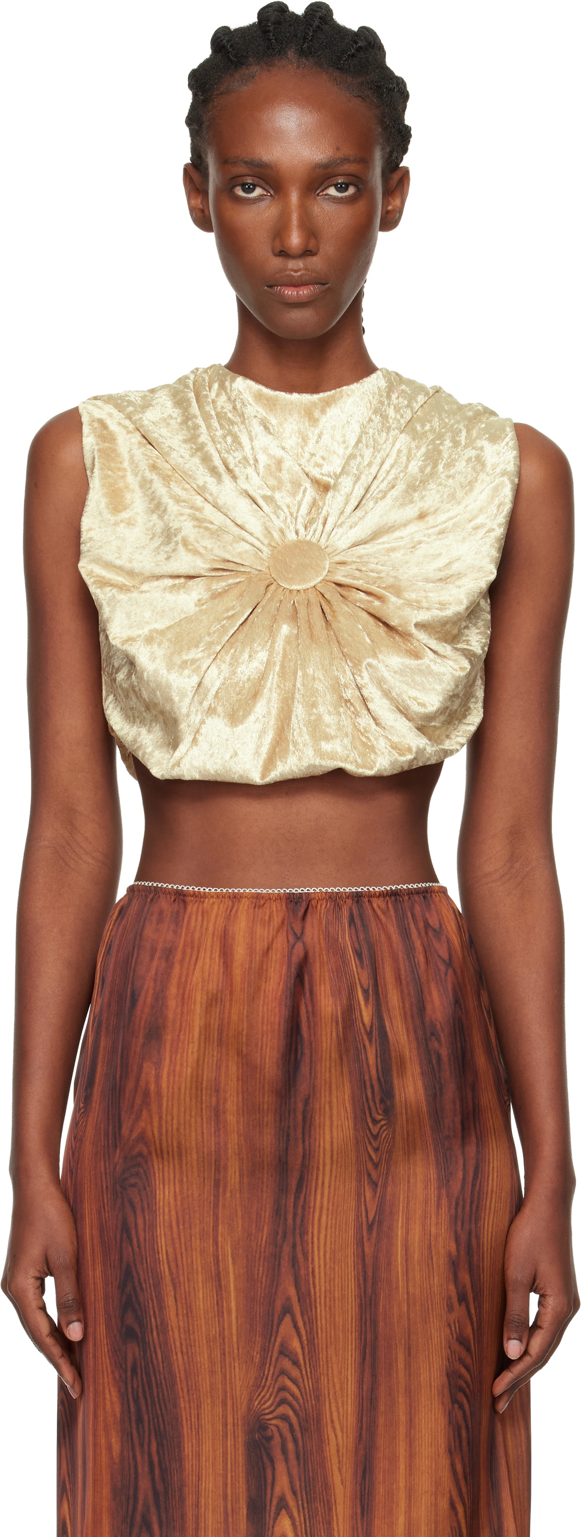 Julie Kegels Gold Tilda Button Cushion Top