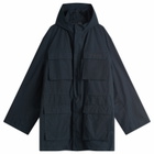 Balenciaga Men's Cotton Ripstop Uniform Parka Jacket in Ink