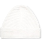 Maison Margiela - Ribbed Cashmere and Wool-Blend Beanie - White