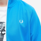 Fred Perry Men's Taped Track Jacket in Kingfisher