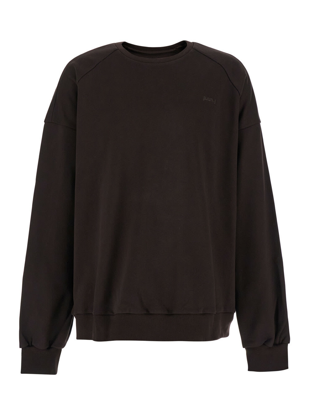 Juun.J Brown Oversized Sweatshirt With Graphic Print In Cotton Man