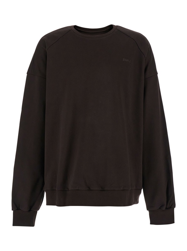 Photo: Juun.J Brown Oversized Sweatshirt With Graphic Print In Cotton Man