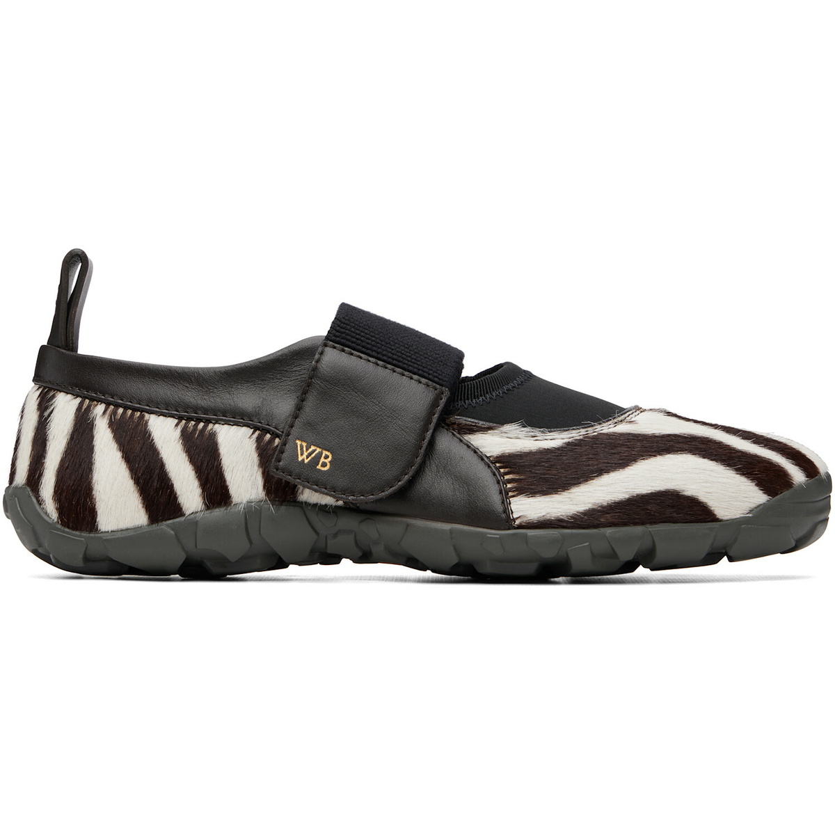 Wales Bonner White & Brown Jewel Mary Jane Sneakers