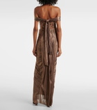 Maria Lucia Hohan Tia draped off-shoulder corset gown