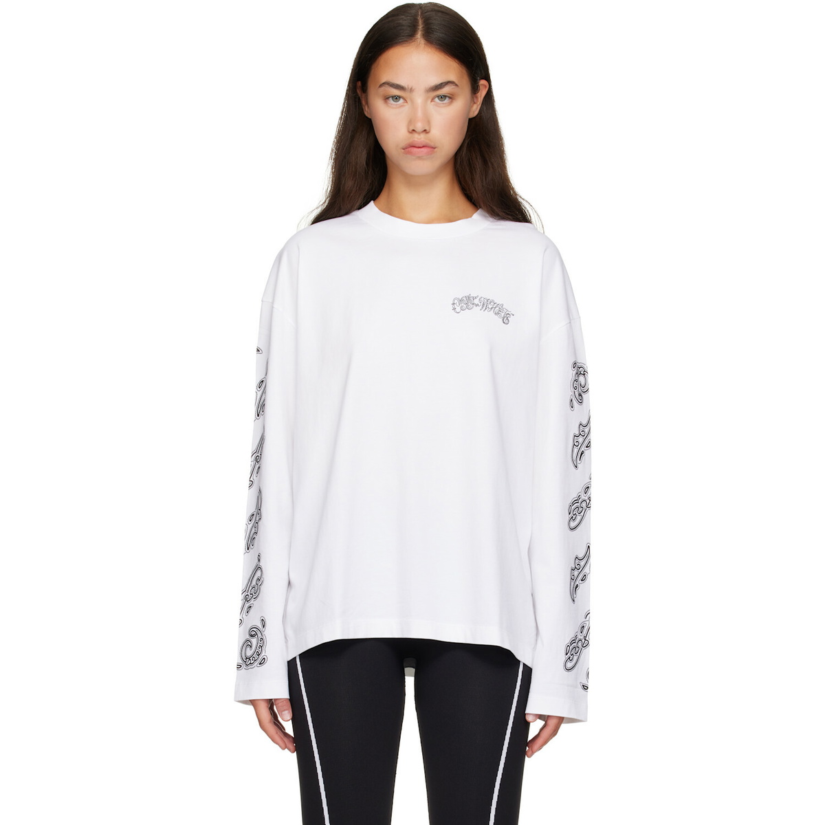 Off-White White Paisley Diags T-shirt