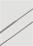 Logo Bar Necklace in Silver