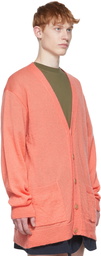 Dries Van Noten Orange Mohair Cardigan