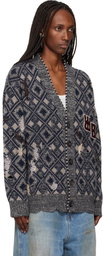 Wales Bonner Gray 'The Sibling' Cardigan