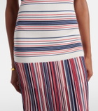 Faithfull Citara striped cotton-blend maxi dress
