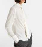 McQueen Tie-neck crêpe de chine blouse