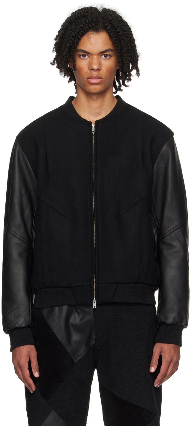 XLIM Black EP.4 01 Leather Bomber Jacket