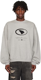 ADER error Gray Embroidered Sweatshirt