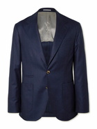 Brunello Cucinelli - Unstructured Virgin Wool-Flannel Blazer - Blue