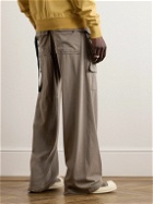 DRKSHDW by Rick Owens - Creatch Wide-Leg Cotton-Jersey Drawstring Cargo Trousers - Brown
