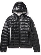 Moncler - Galion Logo-Appliquéd Quilted Glossed-Shell Hooded Down Jacket - Black