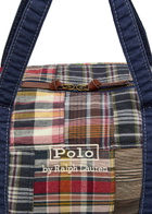 Polo Ralph Lauren Large Logo-embroidered Checked Cotton Duffle bag - Navy - One Size
