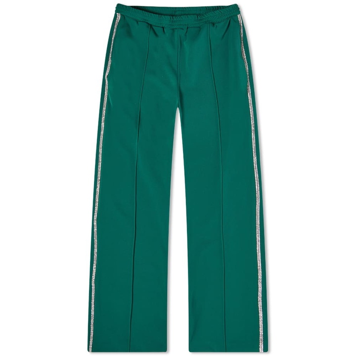 Photo: Area NYC Wide Leg Crystal Trim Check Pant